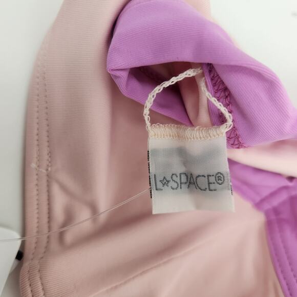 L*Space Axel Bikini Top in Peach PCR Size Small NWT One Shoulder - Picture 3 of 4